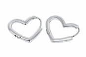 Goodies Label Kleine Hartjes Hoops Zilverkleurig | Stainless Steel