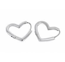 Goodies Label Kleine Hartjes Hoops Zilverkleurig | Stainless Steel