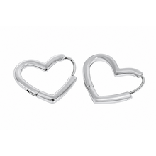 Goodies Label Kleine Hartjes Hoops Zilverkleurig | Stainless Steel