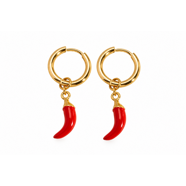 Goodies Label Goudkleurige Pepertje Hoops | Stainless Steel