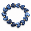 Goodies Label Goodies Label Hartjes Armband Blauw Marmerlook met Goudkleurige Details