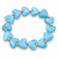 Goodies Label Goodies Label Hartjes Armband Turquoise met Goudkleurige Details