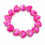 Goodies Label Goodies Label Hartjes Armband Hot Pink met Goudkleurige Details
