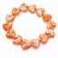 Goodies Label Goodies Label Hartjes Armband Oranje/Peach met Goudkleurige Details