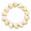 Goodies Label Goodies Label Hartjes Armband Ivory/Crème met Goudkleurige Details