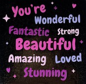 you're wonderful-fantastic.. goud/roze(lila-paars)