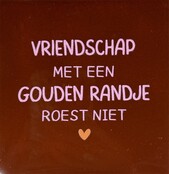 vriendschap met een gouden randje roest niet kastanje/warmroze(oranje)