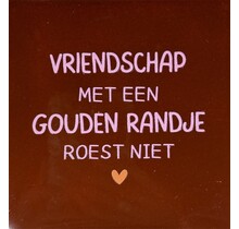 vriendschap met een gouden randje roest niet kastanje/warmroze(oranje)