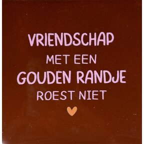 vriendschap met een gouden randje roest niet kastanje/warmroze(oranje)