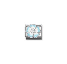 NOMINATION COMPOSABLE CLASSIC SIMBOL FLOWER LIGHT BLUE/WHITE 330321/16