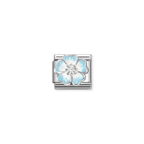 NOMINATION COMPOSABLE CLASSIC SIMBOL FLOWER LIGHT BLUE/WHITE 330321/16