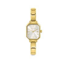 NOMINATION PARIS WATCH WITH STEEL STRAP RECTANGULAR GOLD SILVER 076032/017