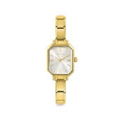 NOMINATION PARIS WATCH WITH STEEL STRAP RECTANGULAR GOLD SILVER 076032/017