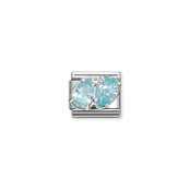 NOMINATION COMPOSABLE CLASSIC LIGHT BLUE DOUBLE DROPS 330329/16