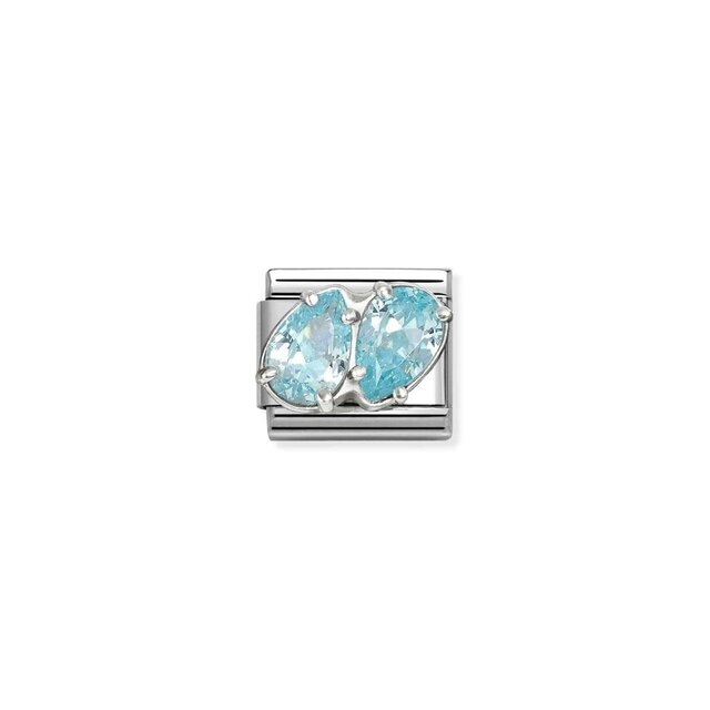 NOMINATION COMPOSABLE CLASSIC LIGHT BLUE DOUBLE DROPS 330329/16