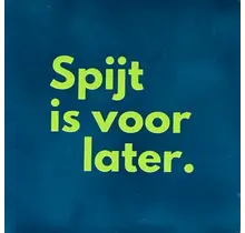 spijt is voor later donkerblauw/lime