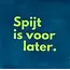 Yett spijt is voor later donkerblauw/lime