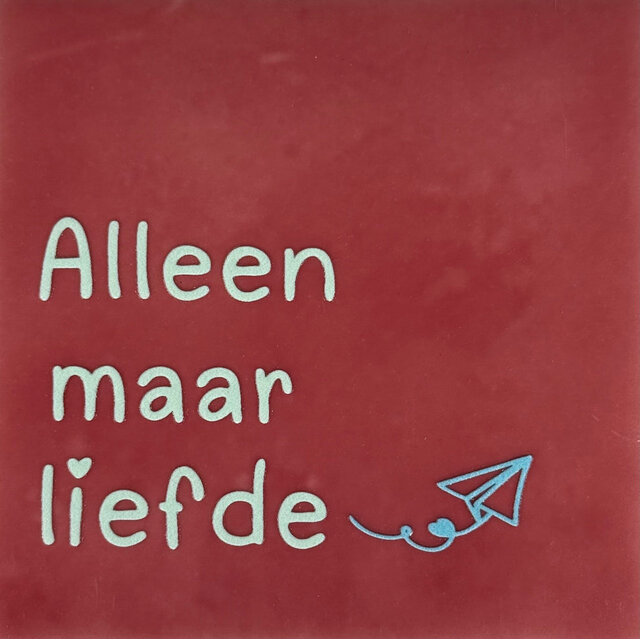 alleen maar liefde roze/lichtgroen(warmblauw)
