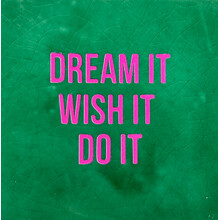 dream it, wish it, do it hardgroen/roze