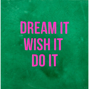 dream it, wish it, do it hardgroen/roze