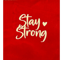 stay strong rood/creme