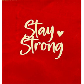 stay strong rood/creme