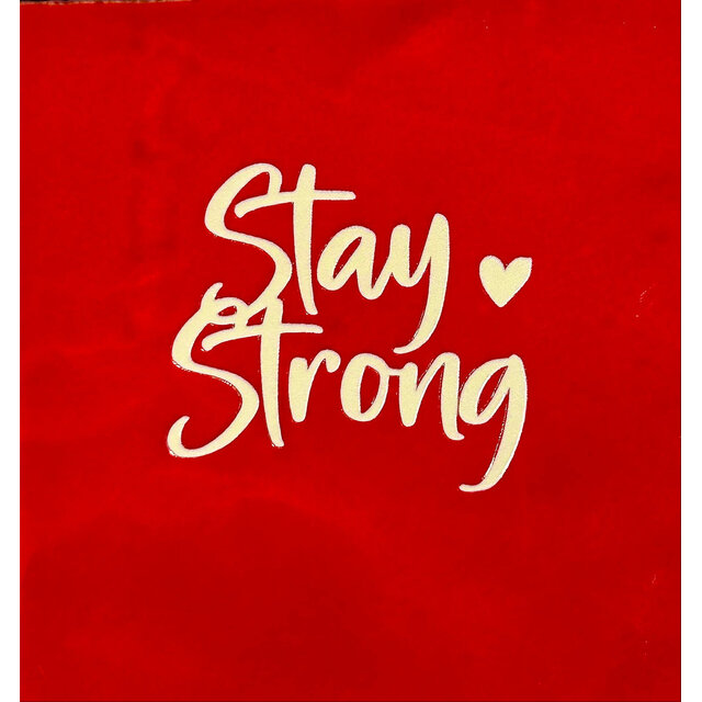 stay strong rood/creme