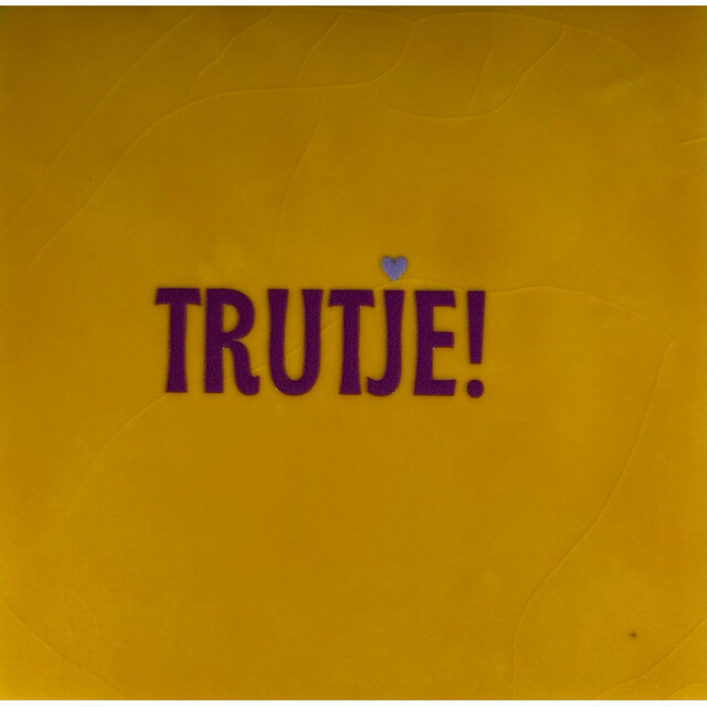 trutje! nieuw geel/paars(lila)