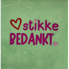 hartstikke bedankt mint/knalroze(rood-warmroze)