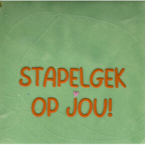 stapelgek op jou mint/oranje(warmroze)