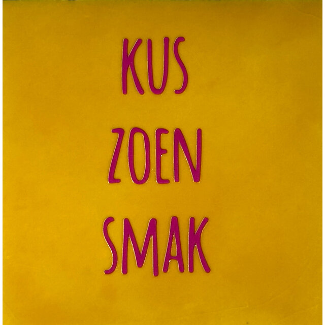 kus zoen smak geel/roze