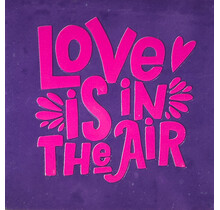 love is in the air (grof) paars/roze