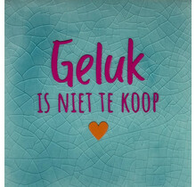 geluk is niet te koop groen/knalroze(oranje)