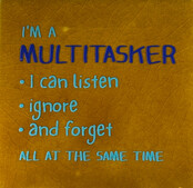 I'm a multitasker oker/warmblauw(kobaltblauw)
