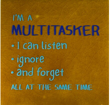 I'm a multitasker oker/warmblauw(kobaltblauw)