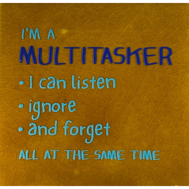 I'm a multitasker oker/warmblauw(kobaltblauw)
