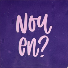 'nou en..' paars/babyroze