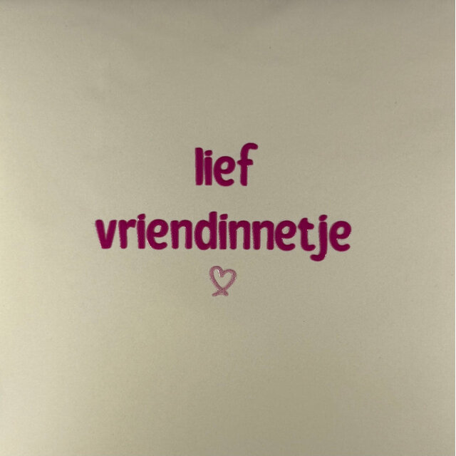 lief vriendinnetje creme/knalroze