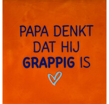 papa denkt dat hij grappig is oranje/kobalt(warmblauw)
