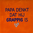 Yett papa denkt dat hij grappig is oranje/kobalt(warmblauw)