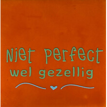 niet perfect wel gezellig oranje/mint(warmblauw)
