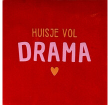 huisje vol drama rood/warmroze(oranje)