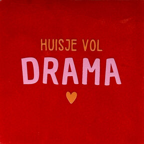 huisje vol drama rood/warmroze(oranje)
