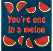 you're one in a melon donkerblauw/multi