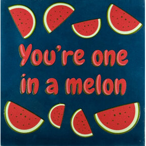 you're one in a melon donkerblauw/multi