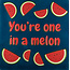 Yett you're one in a melon donkerblauw/multi