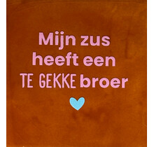 'mijn zus heeft een te gekke broer' terra/warmroze(warmblauw)
