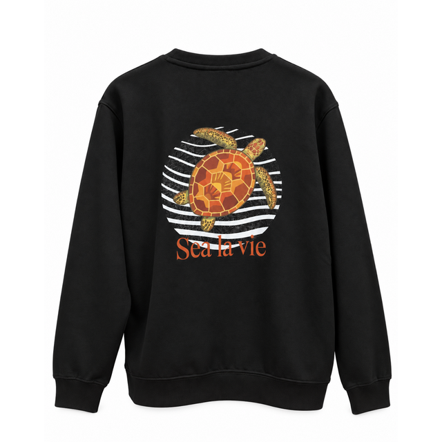 Goodies Label Sweater Sea La Vie Schildpad Dubbel