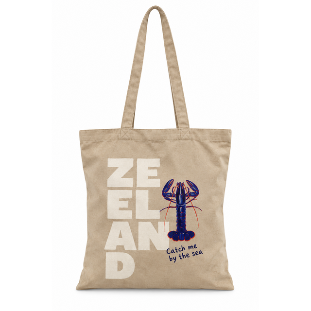 Goodies Label Cotton Bag Kreeft Zeeland groot Catch me By The Sea