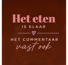 het eten is klaar het commentaar vast ook kastanje/combi 6